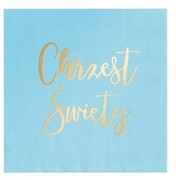 Papierowe serwetki Chrzest Święty niebieskie 10szt