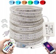 TAŚMA LED RGB 230V ZESTAW 45m IP67 PILOT smartfon