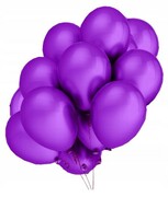 Balony lateksowe metaliczne fioletowe urodziny 5sz