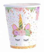 12 kompletów po 6szt ( 2,15zł netto / 2,65 brutto -1 kpl 6szt.) Kubki kubek papierowy 250 ml 6 szt jednorożec HIT