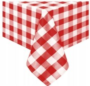 Obrus plamoodporny krata czerwony foliowy 137x 274