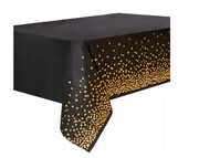 Obrus plamoodporny foliowy czarny sylwester cerata