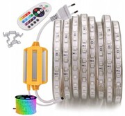 TAŚMA LED RGB 230 V ZESTAW 1m WODOODPORNA PILOT