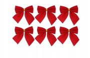 Kokarda świąteczna czerwona dekoracja na choinkę