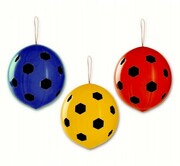 Balony Piłka nożna piłki z gumką zestaw 3 szt 45 cm z gumką do odbijania