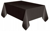 Obrus foliowy 137 x 274 cm czarny metaliczny
