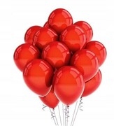 Balony metaliczne czerwone 10 wesele urodziny 30cm