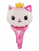 BALON foliowy urodziny różowy lizak kotek kot 44cm