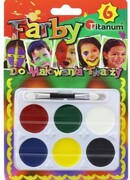 Farby do malowania twarzy ciała 6 kolor dla dzieci