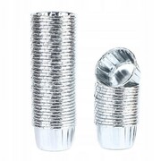 Foremki papilotki na ciasto muffinki srebrne 50szt