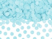 KONFETTI 15 g kółka niebieskie chrzest dekoracja