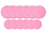Zestaw urodzinowy talerzyki 18 cm i 23 cm różowe
