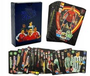 karty Piłkarskie kolekcjonerskie saszetka talia 55 sztuk czarne booster