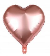 BALON foliowy ROSE GOLD patynowy serce 45cm wesele