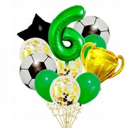 Zestaw balonów piłka nożna na 6 szóste urodziny