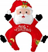 Balon foliowy opaska świąteczna czerwona na głowę Święty Mikołaj 39,5x40,5