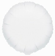Balon foliowy okrągły urodzinowy biały 45 cm