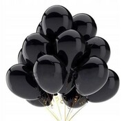 Balony metaliczne czarne 10 szt urodziny 5 cali