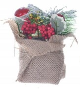 Stroik świąteczny święta dekoracja jutowy 12 cm