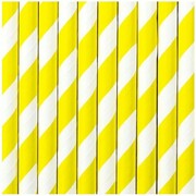 Słomki BIO RURKI papierowe żółto Białe 12 szt eco