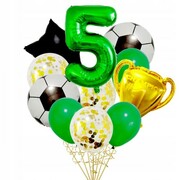 Zestaw balonów piłka nożna na piąte 5 urodziny