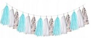 Girlanda frędzle urodziny roczek niebieska 2m HIT