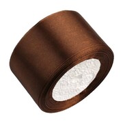 Wstążka tasiemka satynowa brązowa 2,5 cm 20 m