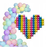 Zestaw balonów pastelowych ściana balonowa serce