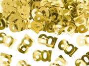 KONFETTI 15 g dekoracja metalizowane liczba 60