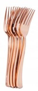 Sztućce plastikowe rose gold WIDELEC 10 szt 17cm
