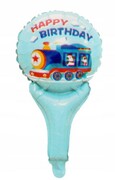 BALON foliowy happy birthday pociąg lizak 49 cm