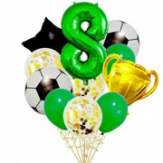 Zestaw balonów piłka nożna na 8 ósme urodziny