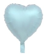 BALON foliowy matowy niebieski błękit serce 45 cm