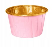 Foremki papilotki na muffinki złote różowe 50 szt