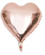 BALON foliowy ROSE GOLD serce serduszko 45cm
