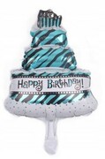BALON foliowy tort happy birthday! urodziny 44 cm