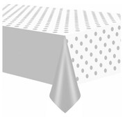 Obrus plamoodporny foliowy 137 x 274 cm srebrny