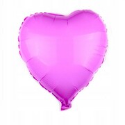 BALON foliowy pastelowy fioletowy SERCE 45 cm