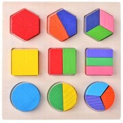 DREWNIANE puzzle układanka sorter kształty figury