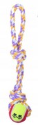Zabawka szarpak gryzak dla psa sznur z piłką 42 cm