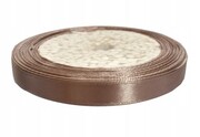 Wstążka tasiemka cienka satynowa beżowa 1cm x 22m