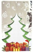Świąteczne prezentowe torebki foliowe na prezent choinka 3 szt 30 x 50 cm