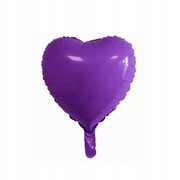 BALON foliowy pastel fiolet SERCE SERDUSZKO 45 cm