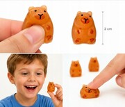 3 szt. Mochi squishy klejący się gniotek antystresowy MINI KAPIBARA 2 cm