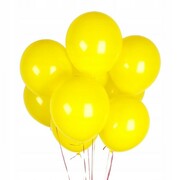 Balony lateksowe żółte metaliczne 30 cm 5 szt