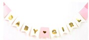 Baner girlanda różowa złota BABY SHOWER dekoracja
