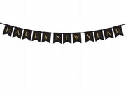 Baner Girlanda czarna sylwester happy new year hit