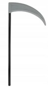 Przebranie strój śmierć kosa kostuchy szaro-czarna na haloween 21 x 42 cm