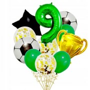 Zestaw balonów piłka nożna na 9 dziewiąte urodziny