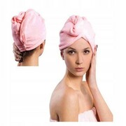 Turban z mikrofibry ręcznik na głowę do suszenia włosów kolory 53 x 21 cm